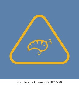 Vector illustartion of fishing and fish icon