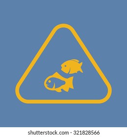 Vector illustartion of fishing and fish icon