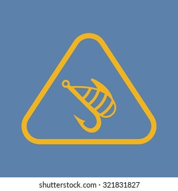 Vector illustartion of fishing and fish icon