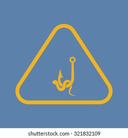 Vector illustartion of fishing and fish icon