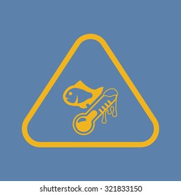 Vector illustartion of fishing and fish icon