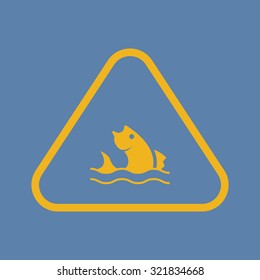 Vector illustartion of fishing and fish icon