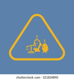 Vector illustartion of fishing and fish icon