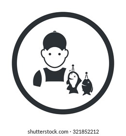 Vector illustartion of fishing and fish icon