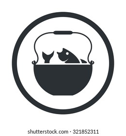 Vector illustartion of fishing and fish icon