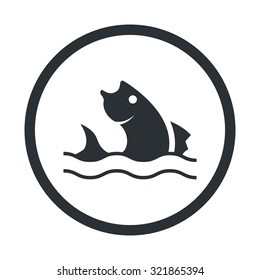 Vector illustartion of fishing and fish icon