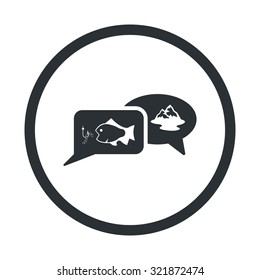 Vector illustartion of fishing and fish icon