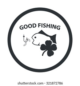 Vector illustartion of fishing and fish icon
