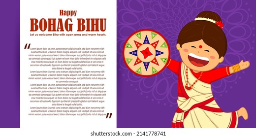 vector illustartion for happy Bihu