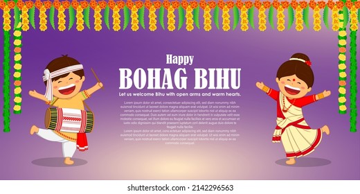 vector illustartion for happy Bihu