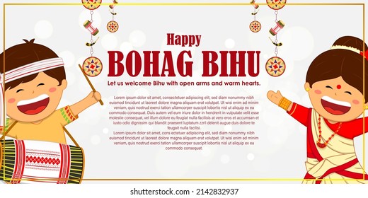 Vector Illustartion For Happy Bihu