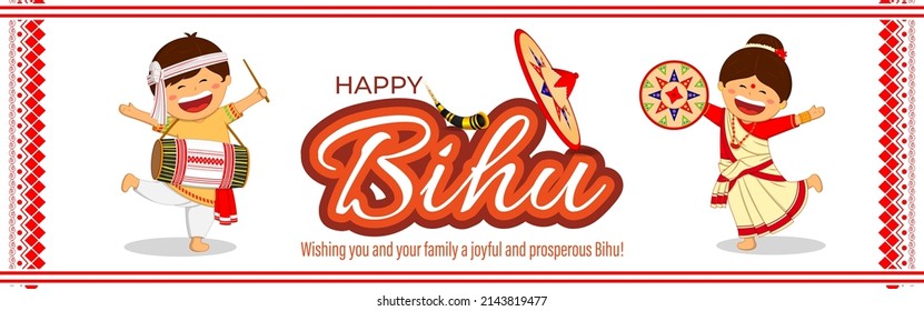 Vektorgrafik für glückliches Bihu