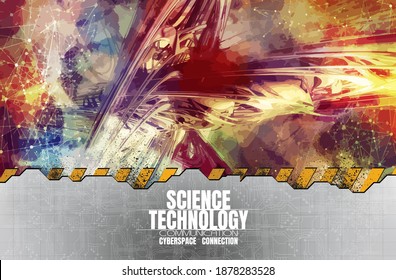 Vector illustartion of innovation technology background, Hi-tech communication concept