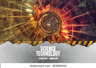 Vector illustartion of innovation technology background, Hi-tech communication concept