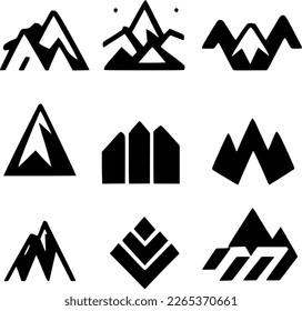 vector illustartion of mountain icon shape