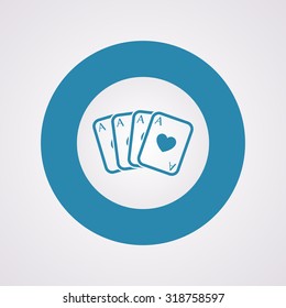 Vector illustartion of poker and gambling icon