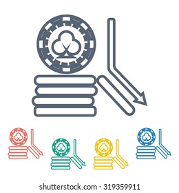 Vector illustartion of poker and gambling icon