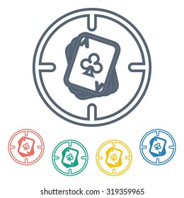 Vector illustartion of poker and gambling icon