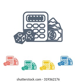 Vector illustartion of poker and gambling icon