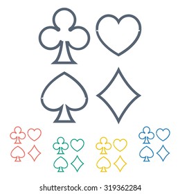 Vector illustartion of poker and gambling icon