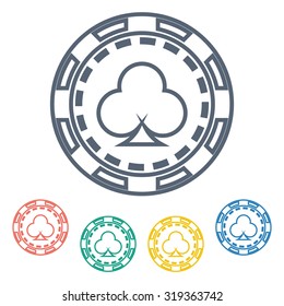 Vector illustartion of poker and gambling icon