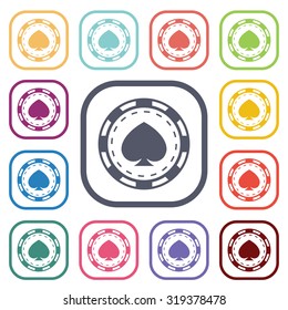 Vector illustartion of poker and gambling icon