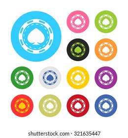 Vector illustartion of poker and gambling icon