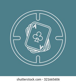 Vector illustartion of poker and gambling icon