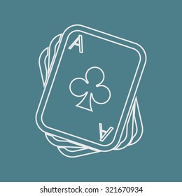 Vector illustartion of poker and gambling icon