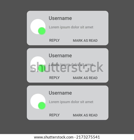 Vector Illustartion pop up messages notification for handphone template. Iphone template.