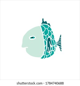 Vector illustation of cratoon cute fish for your design.