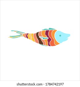 Vector illustation of cratoon cute fish for your design.
