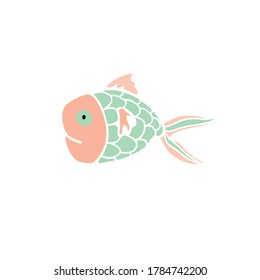 Vector illustation of cratoon cute fish for your design.