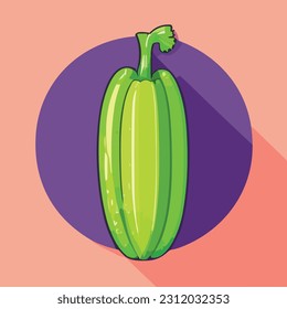 Vector illustation of fresh and juicy celery