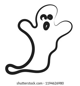 A vector illustation of a spooky ghost.