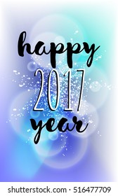 Vector illustnation. Happe new year 2017.New year card design.