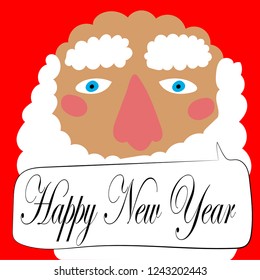 vector illustraation. gretting card with text merry christmas!