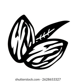 vector illustraion of almonds cartoon almond snack healthy snack meal