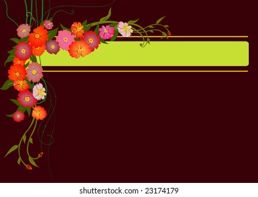 Vector illustraition of elegant Abstract floral border