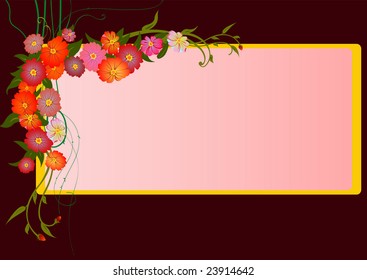 Vector illustraition of elegant Abstract floral frame