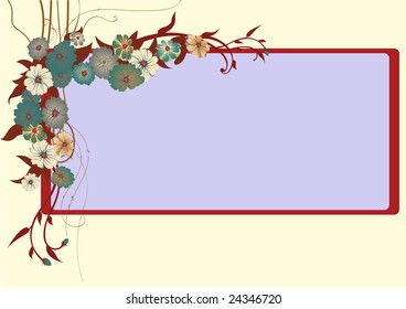 Vector illustraition of elegant Abstract floral border