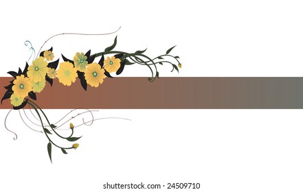 Vector illustraition of elegant floral border