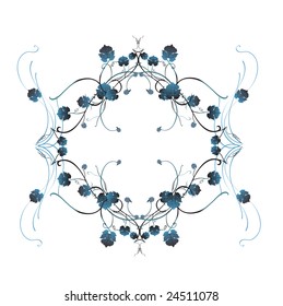 Vector illustraition of elegant floral frame