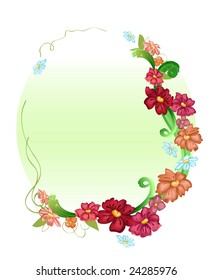 Vector illustraition of elegant floral frames