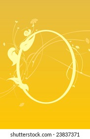 Vector illustraition of funky Abstract floral border