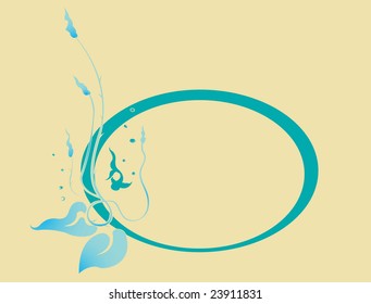 Vector illustraition of funky Abstract floral border