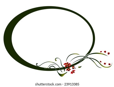 Vector illustraition of funky Abstract floral border