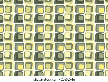 Vector illustraition of  Green  Retro styled Abstract  background made of  Candy Squares
