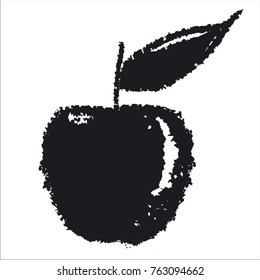 Vector illustrarion grunge post stamp sign icon apple