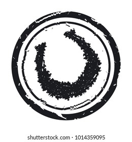 Vector illustrarion post stamp sign horseshoes